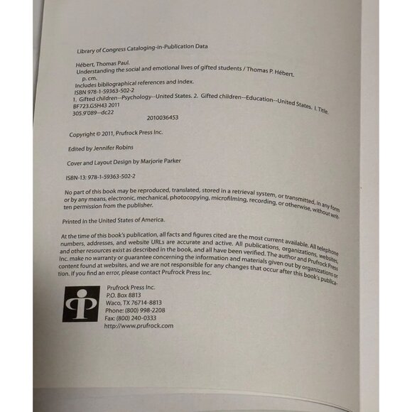 Understanding The Social And Emotional Lives Of Gifted Students Thomas P. Hébert - Picture 5 of 8